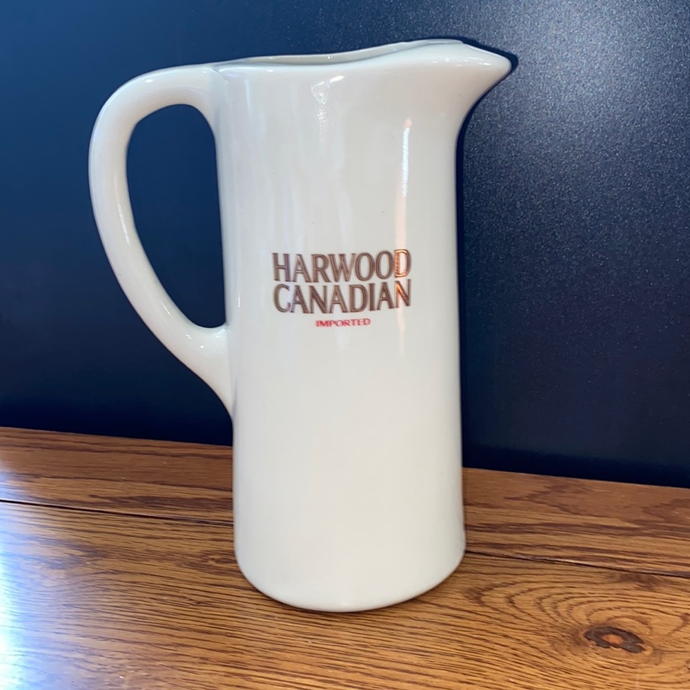 Vintage Harwood Canadian Whisky Ceramic Pitcher